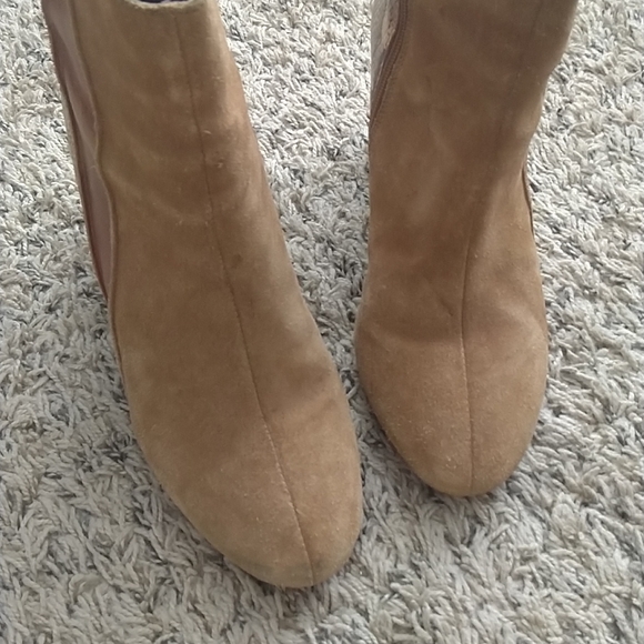 Matisse birdie brown suede snake print heeled booties sz 9 - Picture 4 of 8